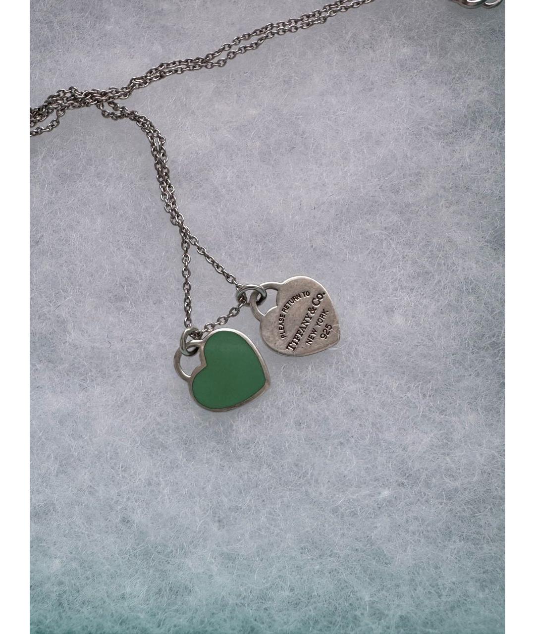 TIFFANY&CO Бирюзовая серебряная подвеска, фото 3