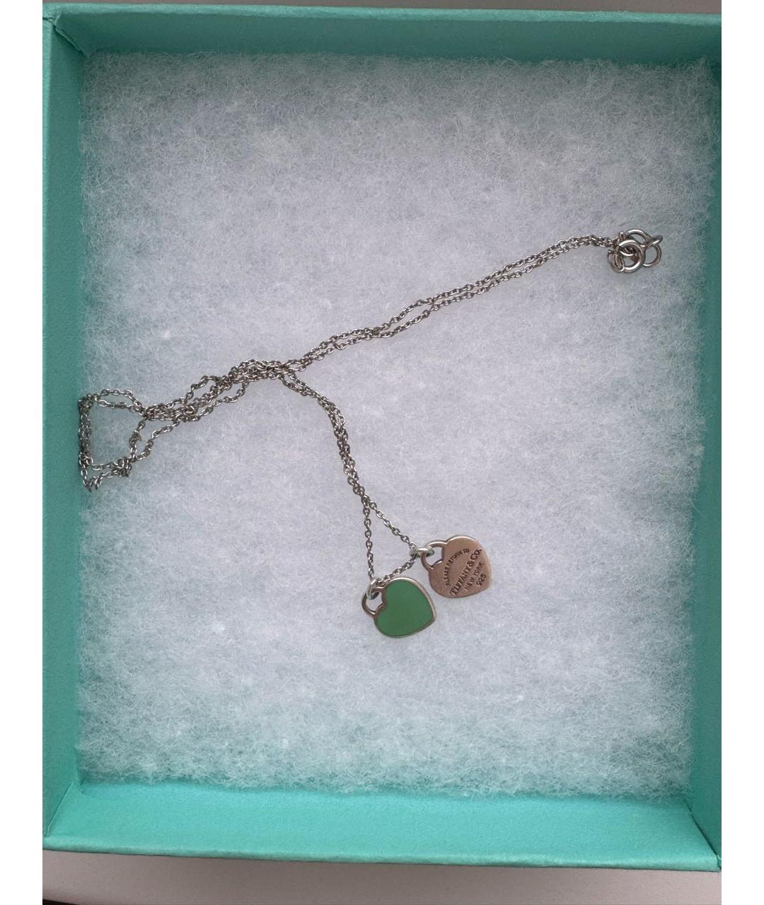 TIFFANY&CO Бирюзовая серебряная подвеска, фото 2