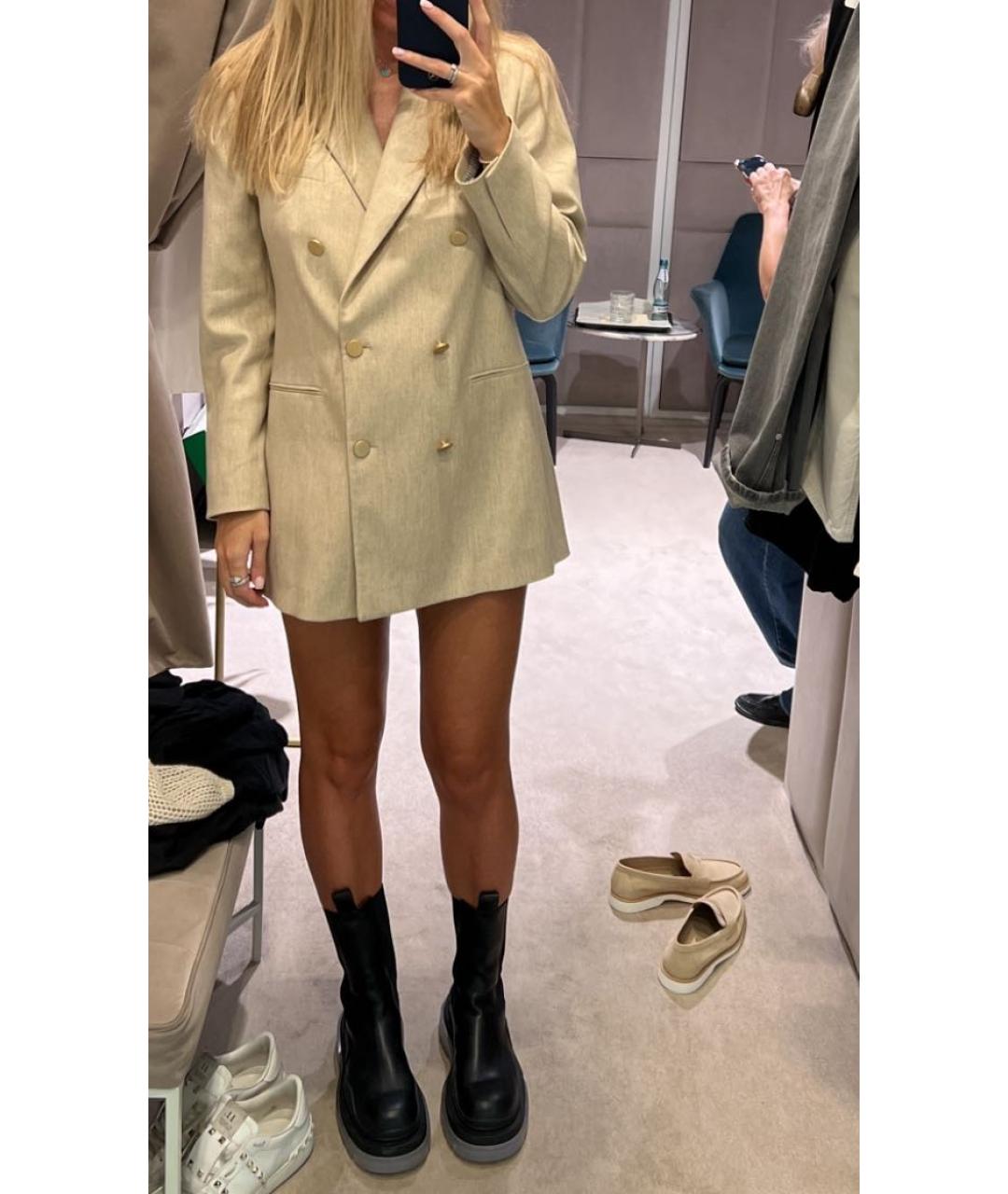 LORENA ANTONIAZZI Бежевый жакет/пиджак, фото 5