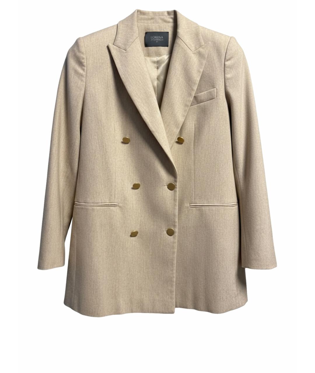 LORENA ANTONIAZZI Бежевый жакет/пиджак, фото 1