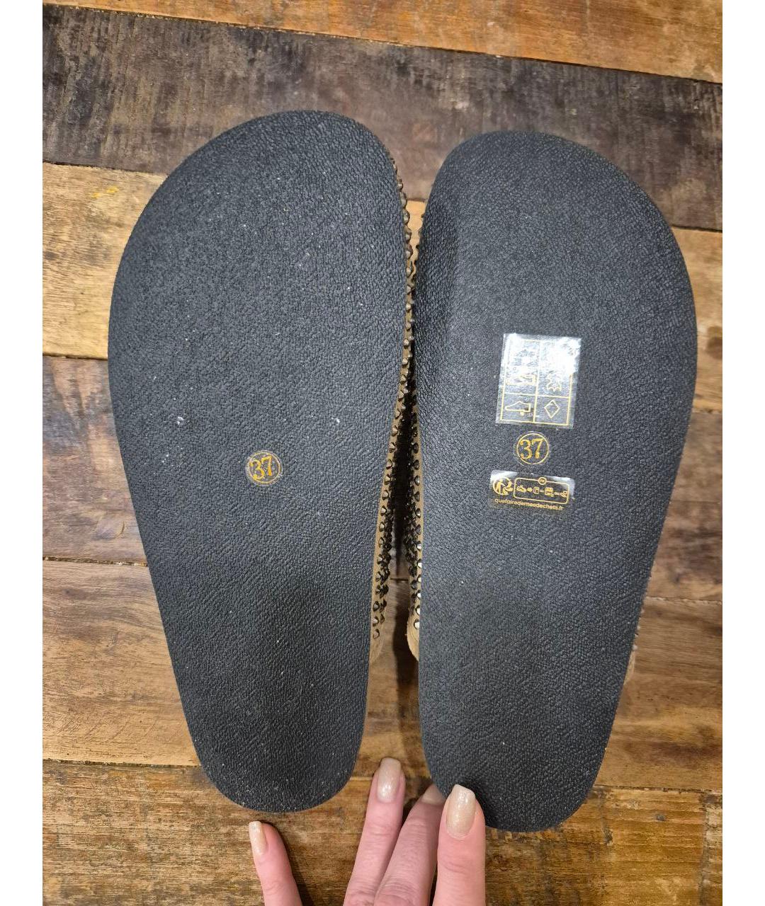 SANDRO Хаки замшевые мюли, фото 5