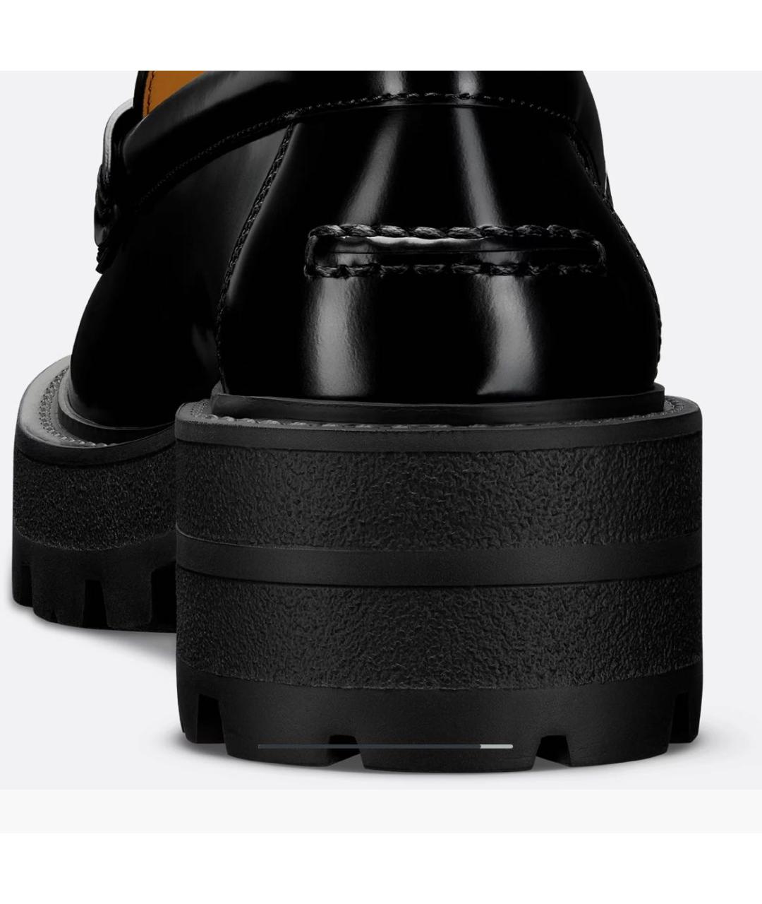 CHRISTIAN DIOR Черные кожаные лоферы, фото 4