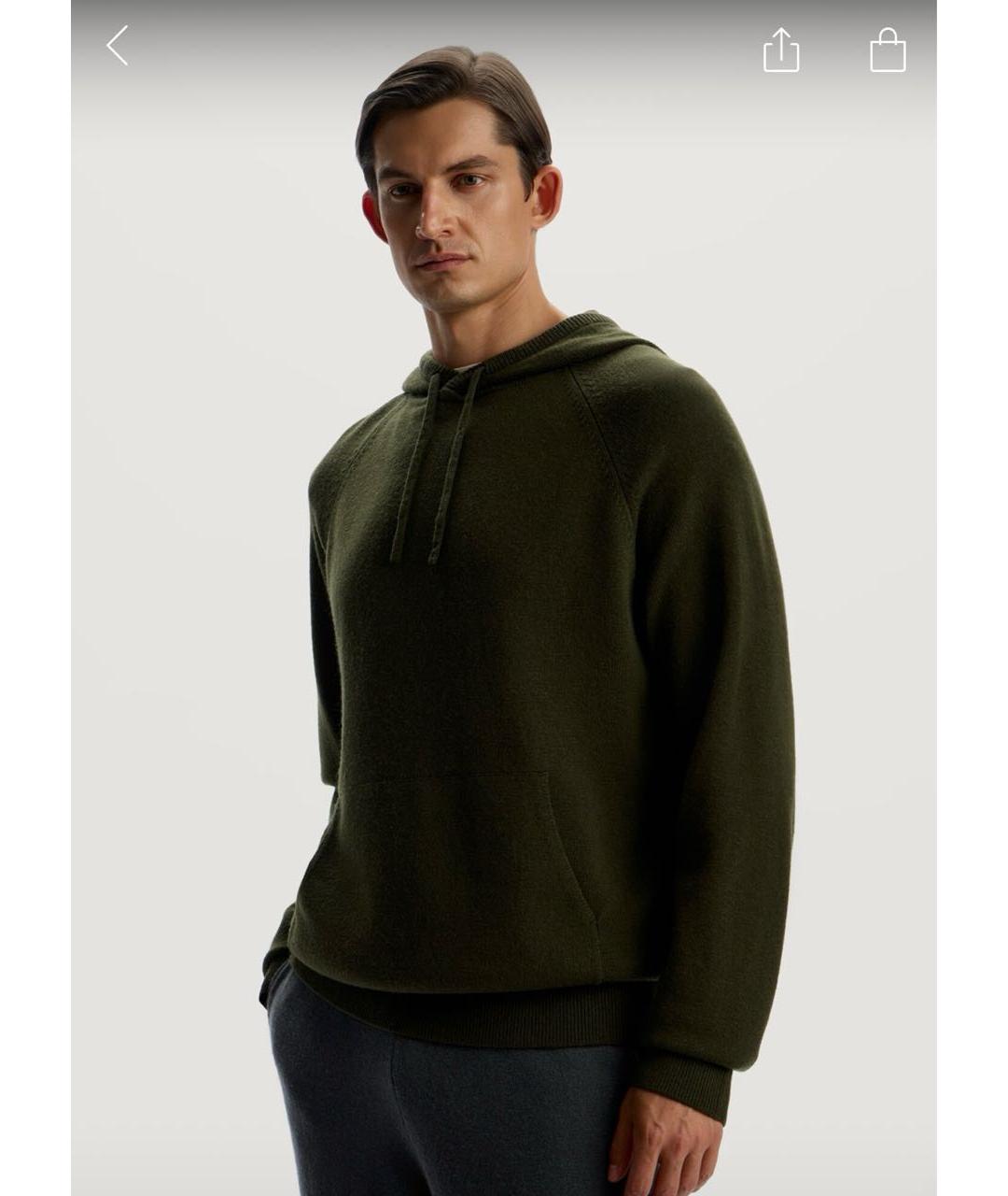 12 STOREEZ Хаки шерстяной джемпер / свитер, фото 2