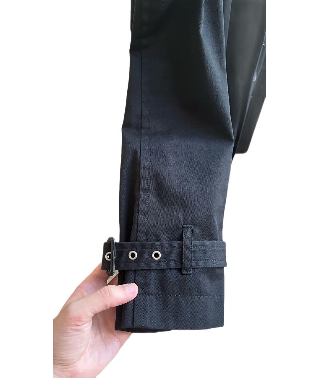 SAINT LAURENT Черный полиэстеровый тренч / плащ, фото 4