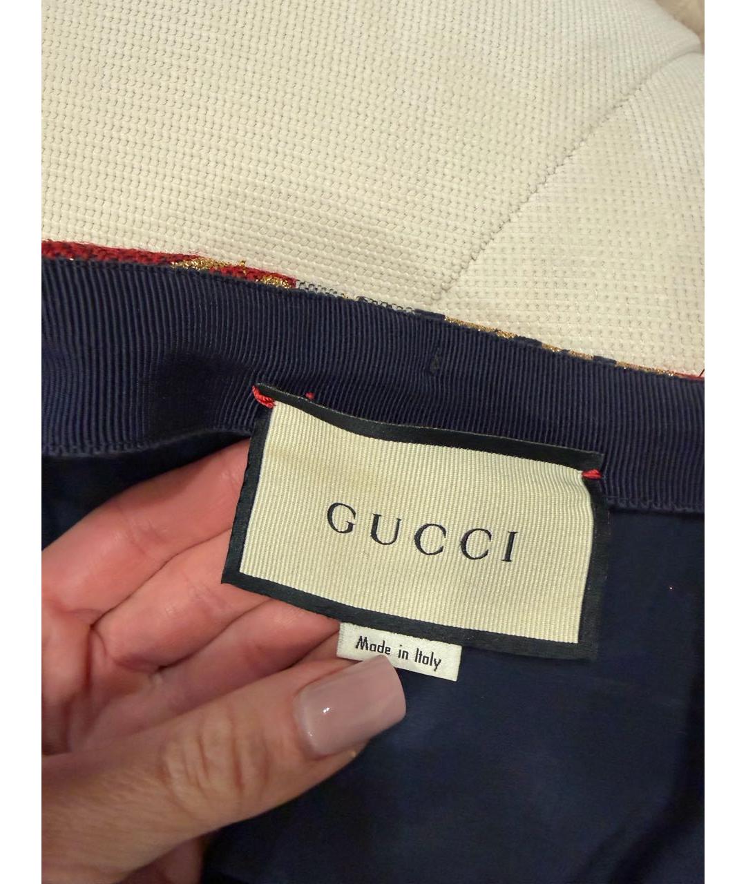 GUCCI Мульти шерстяная юбка миди, фото 5