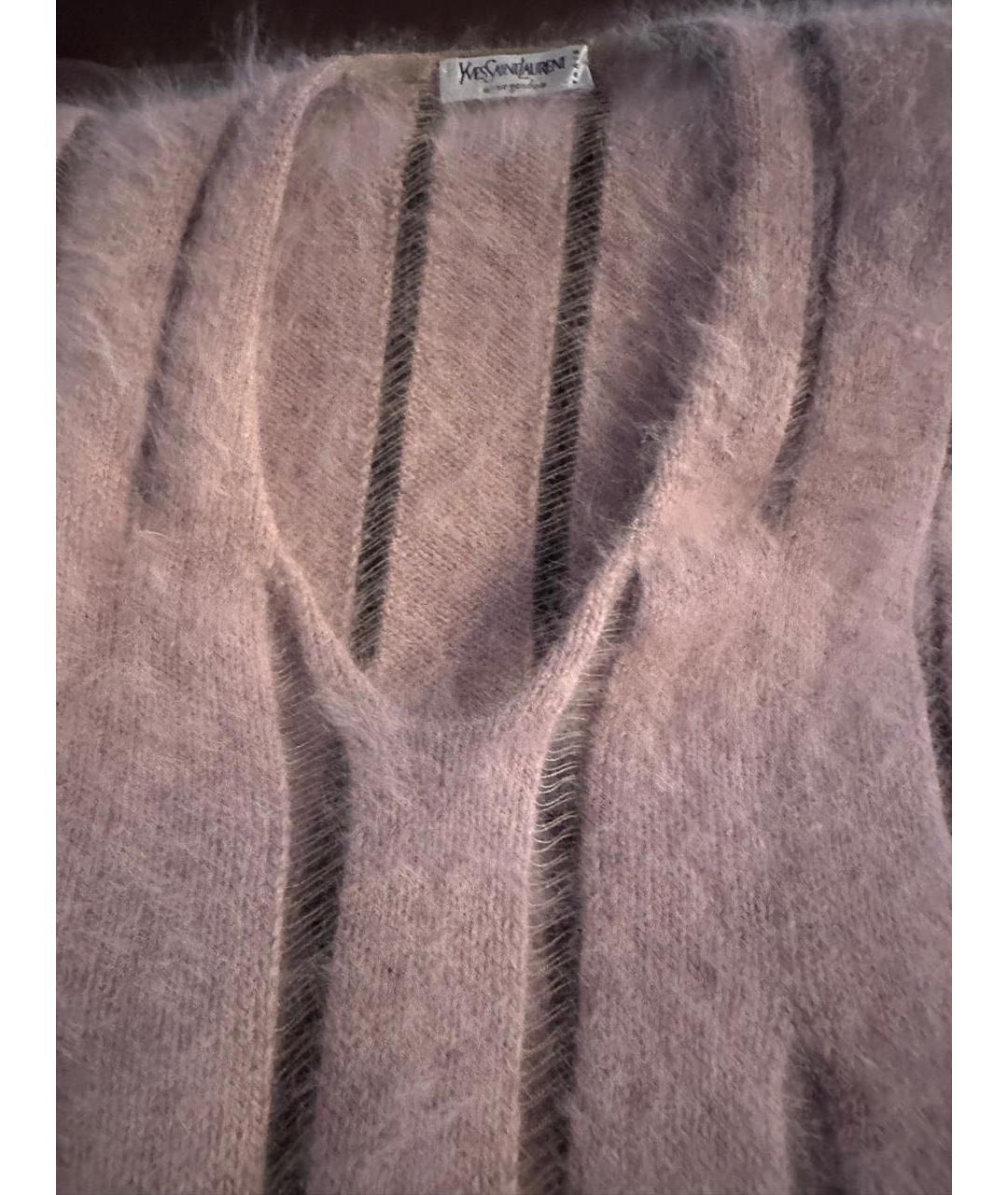 SAINT LAURENT Розовый шерстяной джемпер / свитер, фото 2