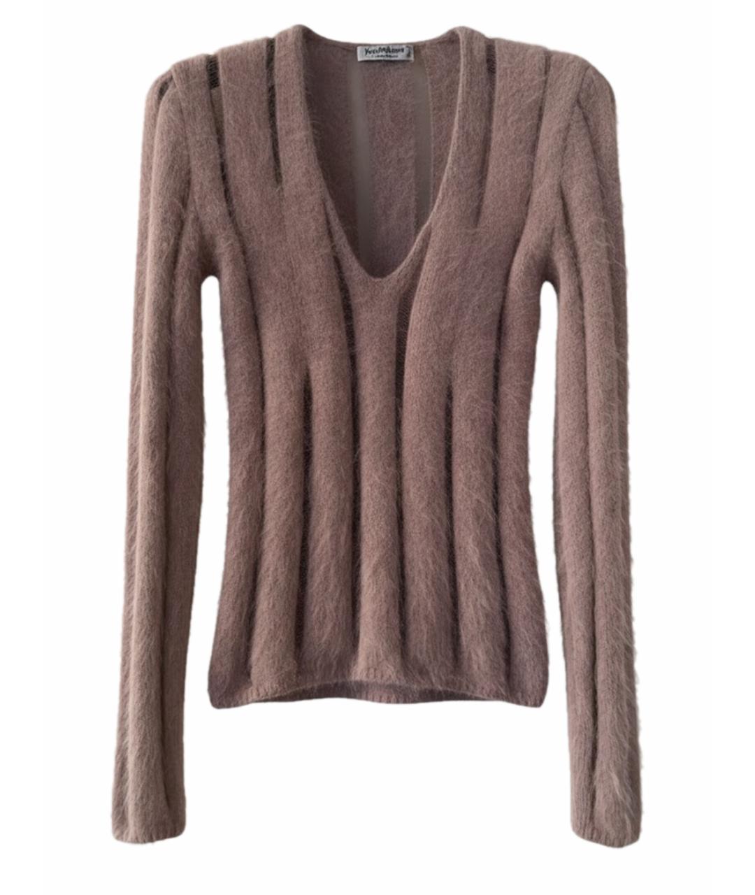 SAINT LAURENT Розовый шерстяной джемпер / свитер, фото 1