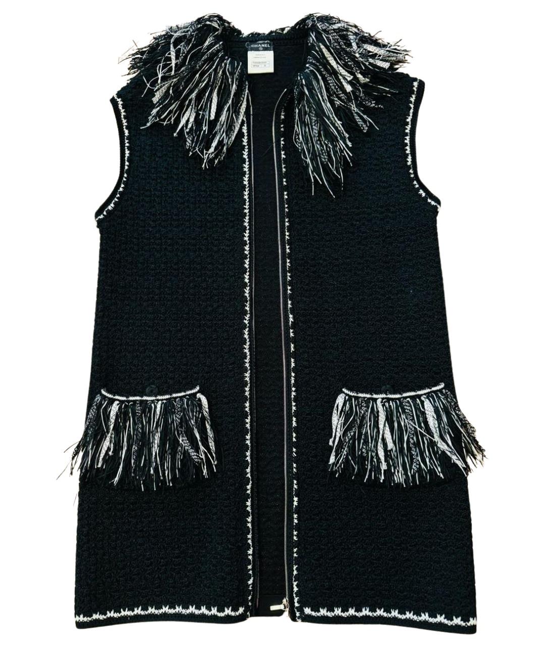 CHANEL Черный хлопковый жилет, фото 1