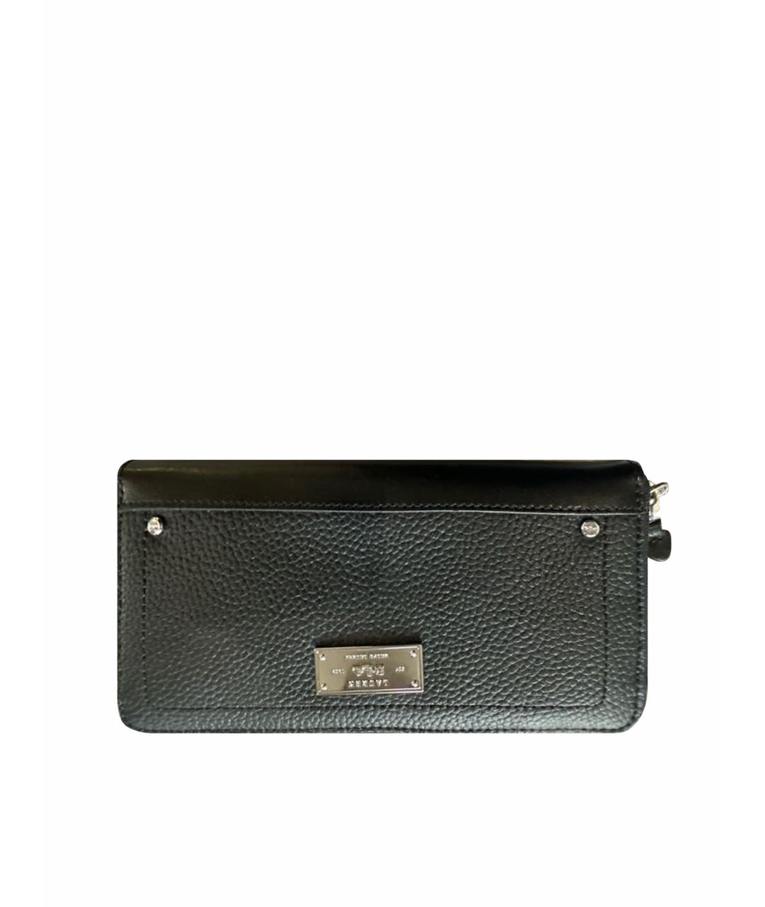 RALPH LAUREN Черный кожаный кошелек, фото 1