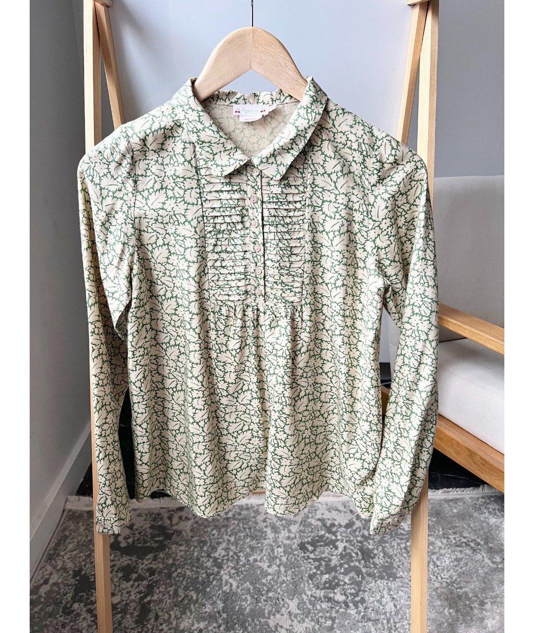 BONPOINT Зеленая хлопковая рубашка/блузка, фото 5