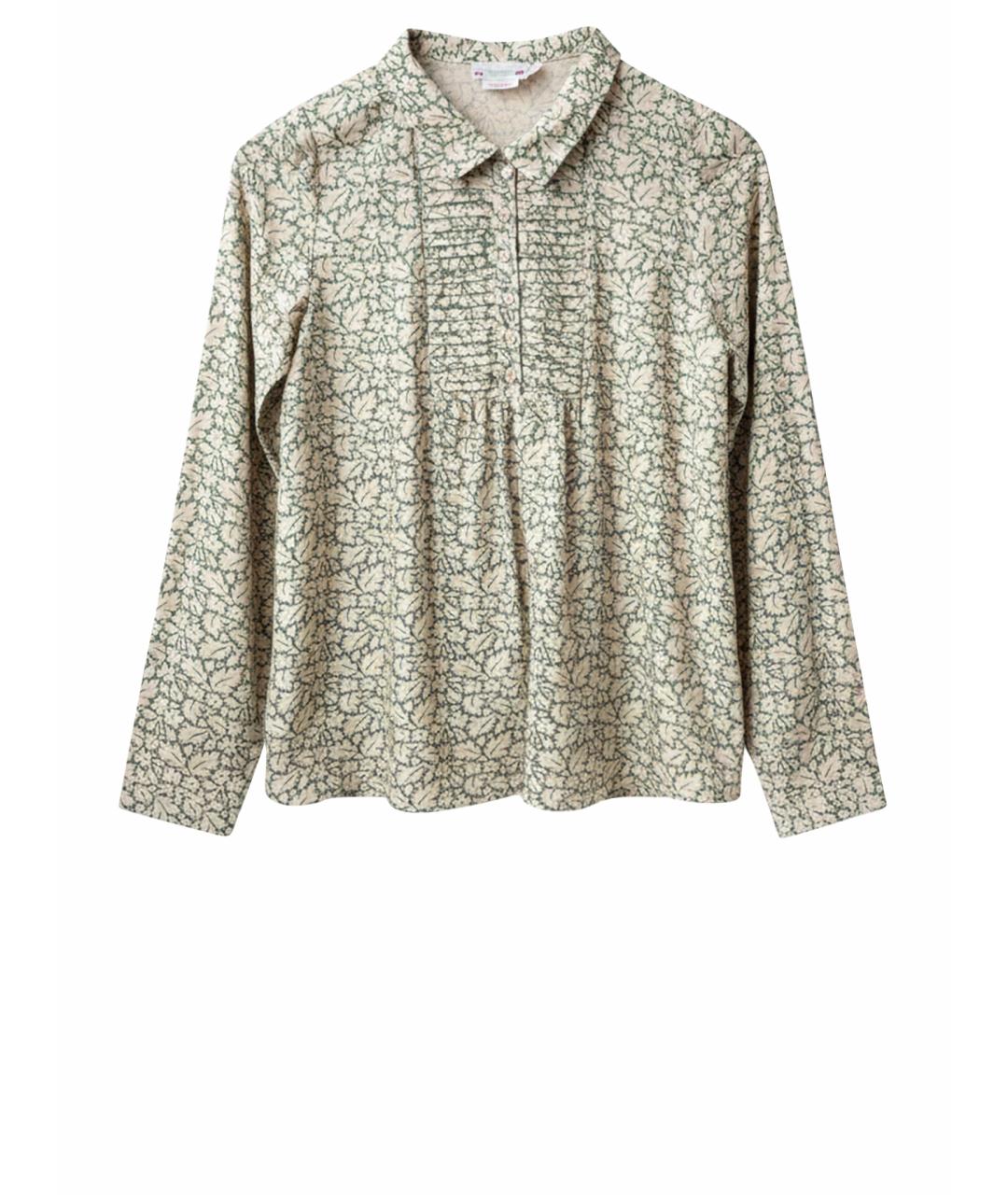 BONPOINT Зеленая хлопковая рубашка/блузка, фото 1