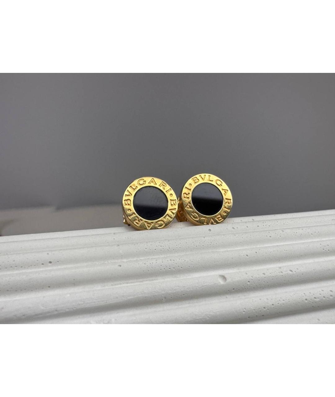 BVLGARI Черные серьги из розового золота, фото 3