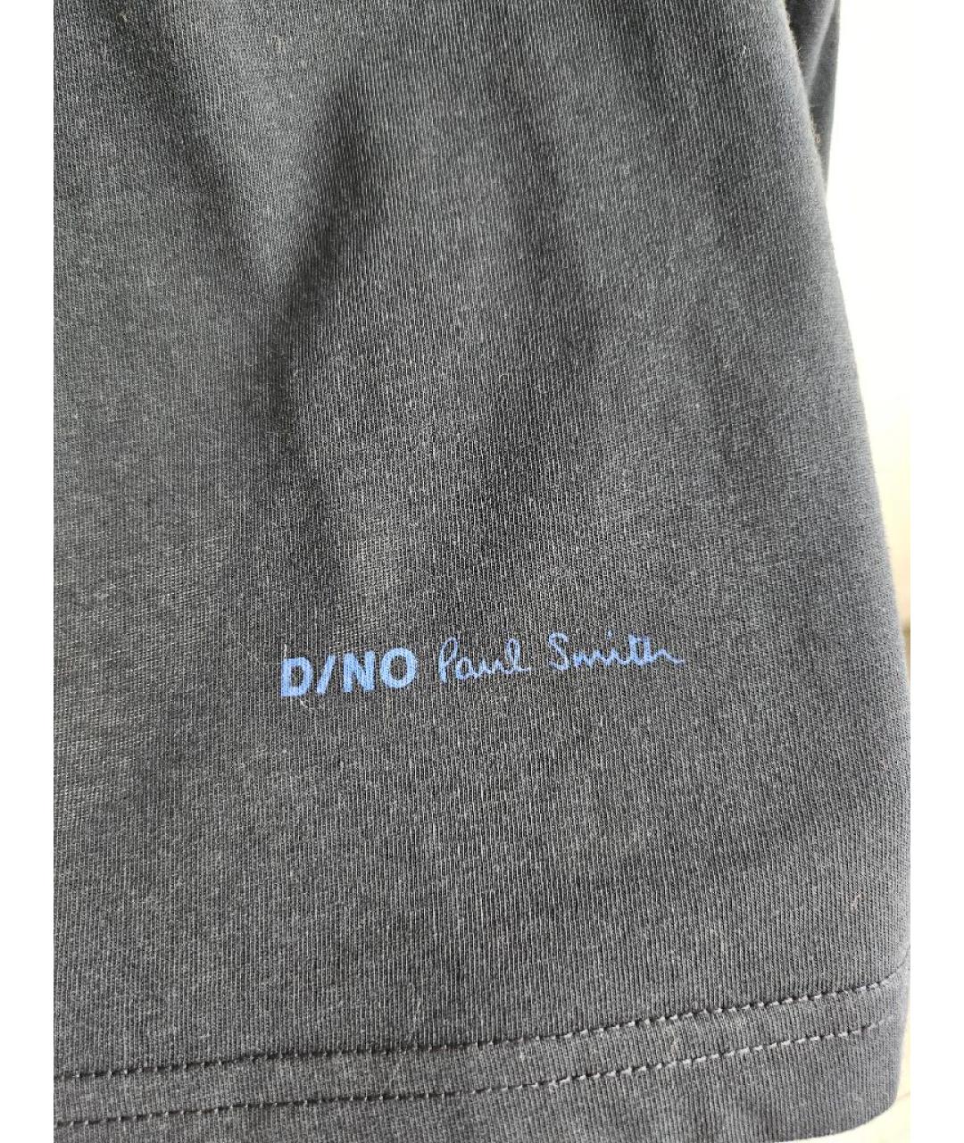 PAUL SMITH Антрацитовая хлопковая футболка, фото 4