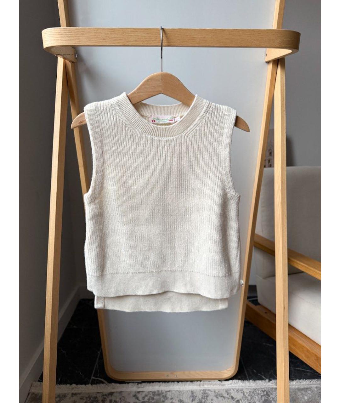 BONPOINT Белый шерстяной жакет / жилет, фото 5