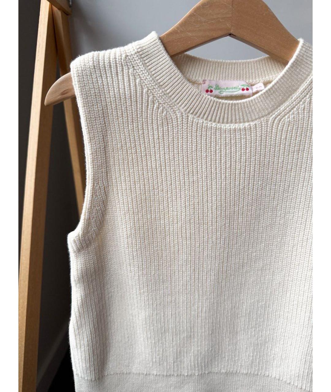 BONPOINT Белый шерстяной жакет / жилет, фото 4