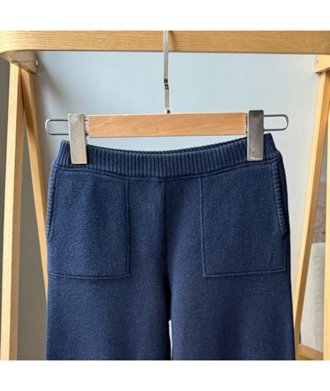 LORO PIANA Темно-синие хлопковые брюки и шорты, фото 3