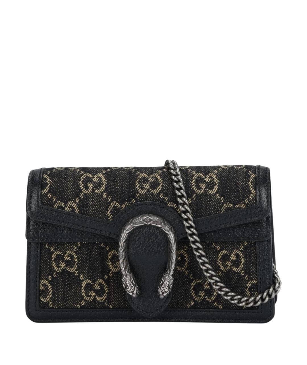 GUCCI Черная тканевая сумка через плечо, фото 1