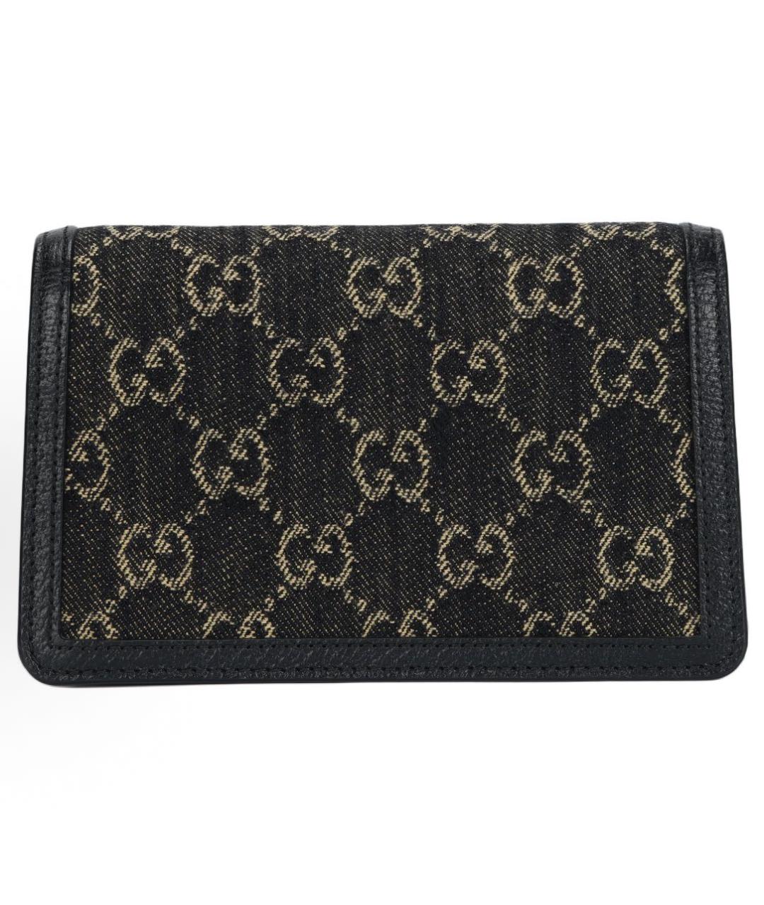 GUCCI Черная тканевая сумка через плечо, фото 3