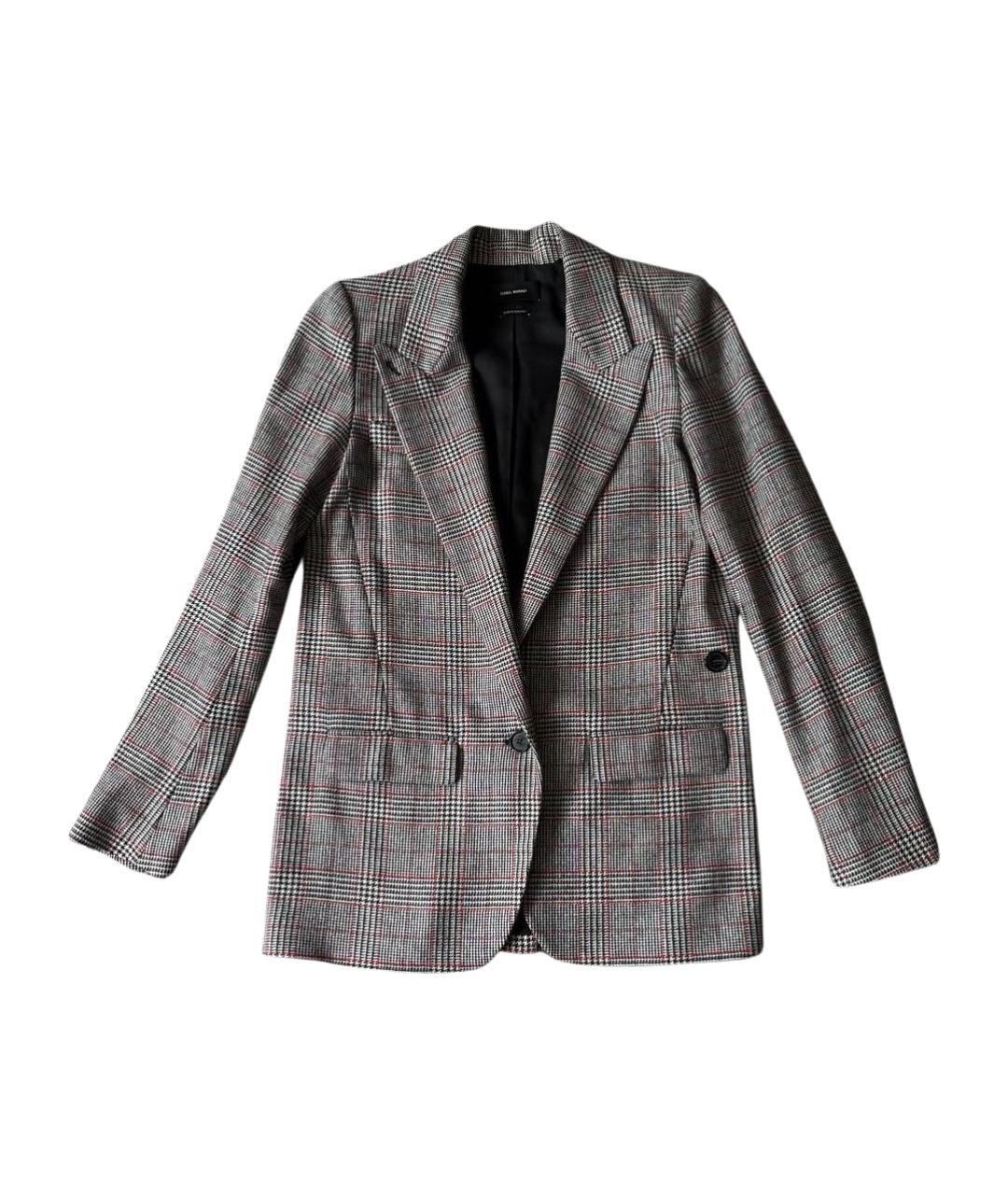 ISABEL MARANT Серый шерстяной жакет/пиджак, фото 1