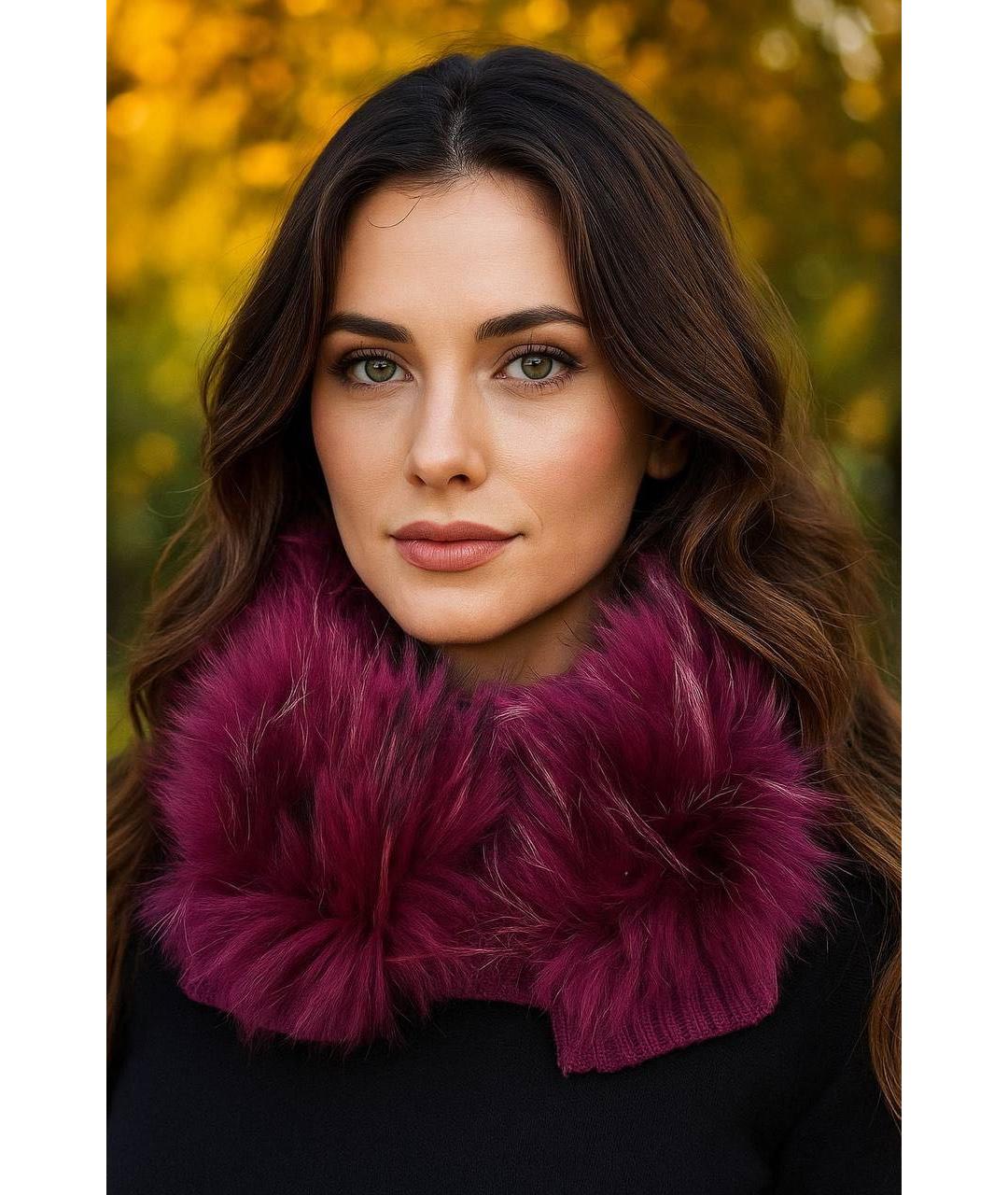 SPORTMAX Фуксия шерстяной воротник, фото 4