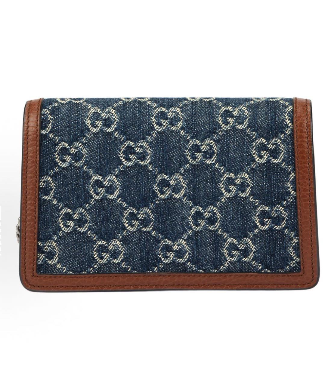 GUCCI Темно-синяя тканевая сумка через плечо, фото 3