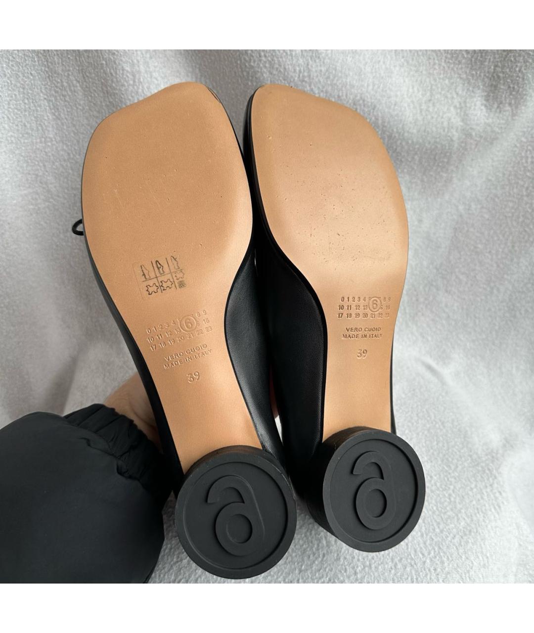 MM6 MAISON MARGIELA Черные кожаные балетки, фото 7