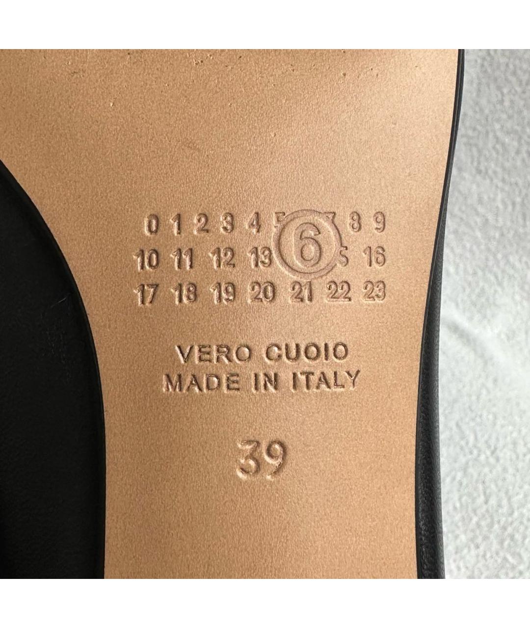 MM6 MAISON MARGIELA Черные кожаные балетки, фото 8