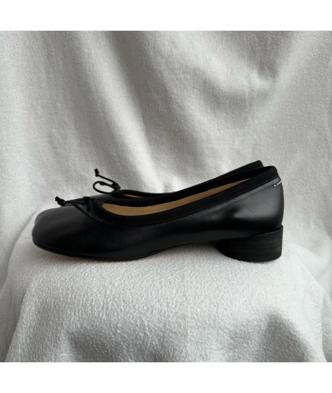 MM6 MAISON MARGIELA Черные кожаные балетки, фото 9