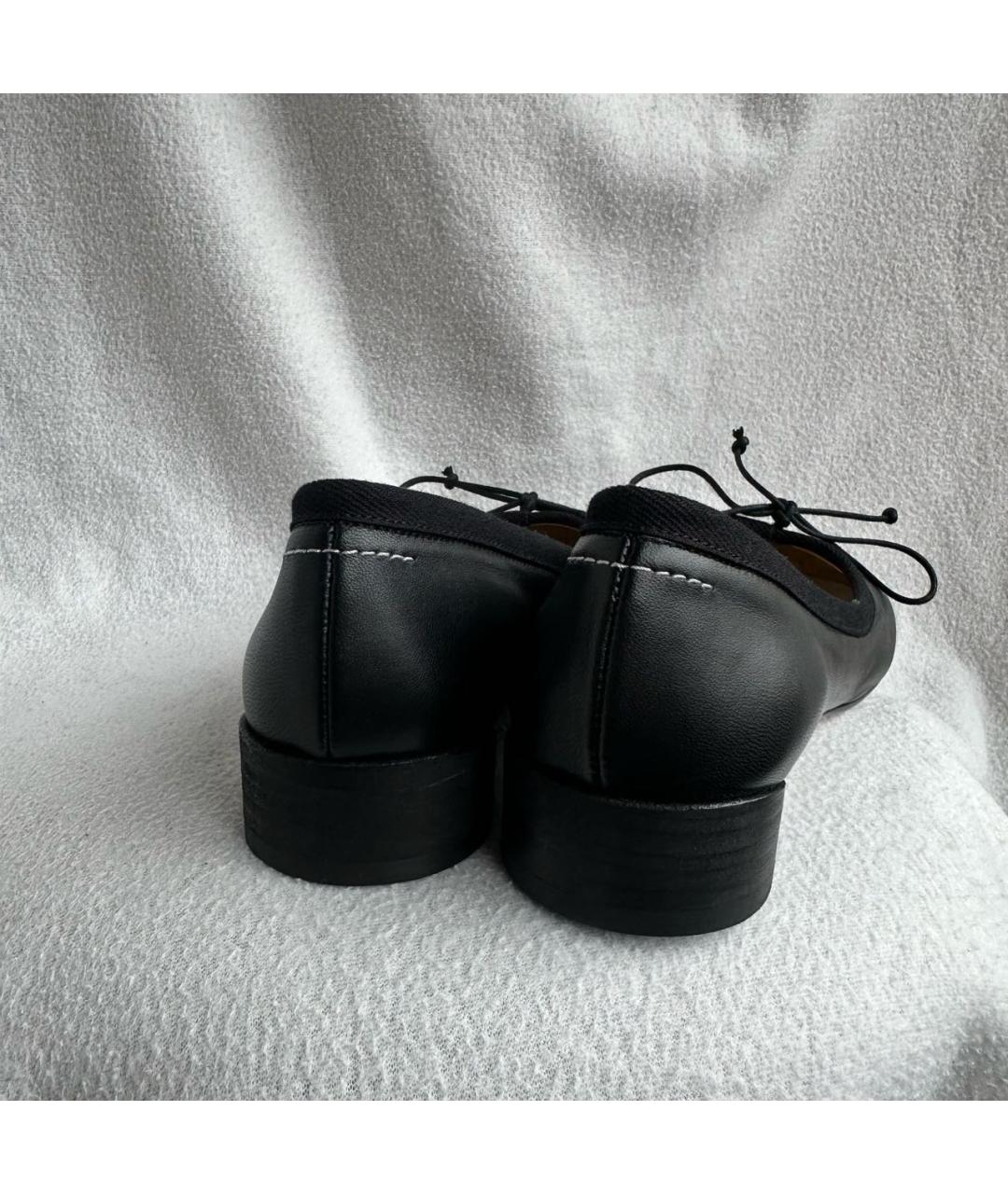 MM6 MAISON MARGIELA Черные кожаные балетки, фото 5