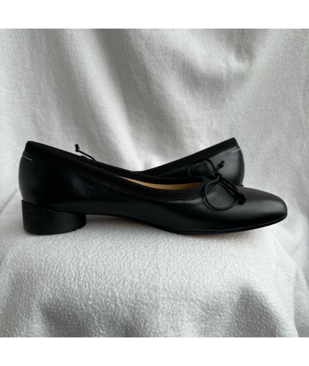 MM6 MAISON MARGIELA Черные кожаные балетки, фото 6