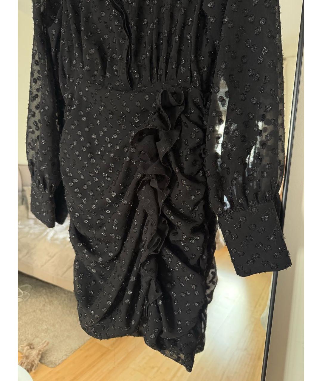 ISABEL MARANT Черное полиэстеровое коктейльное платье, фото 3