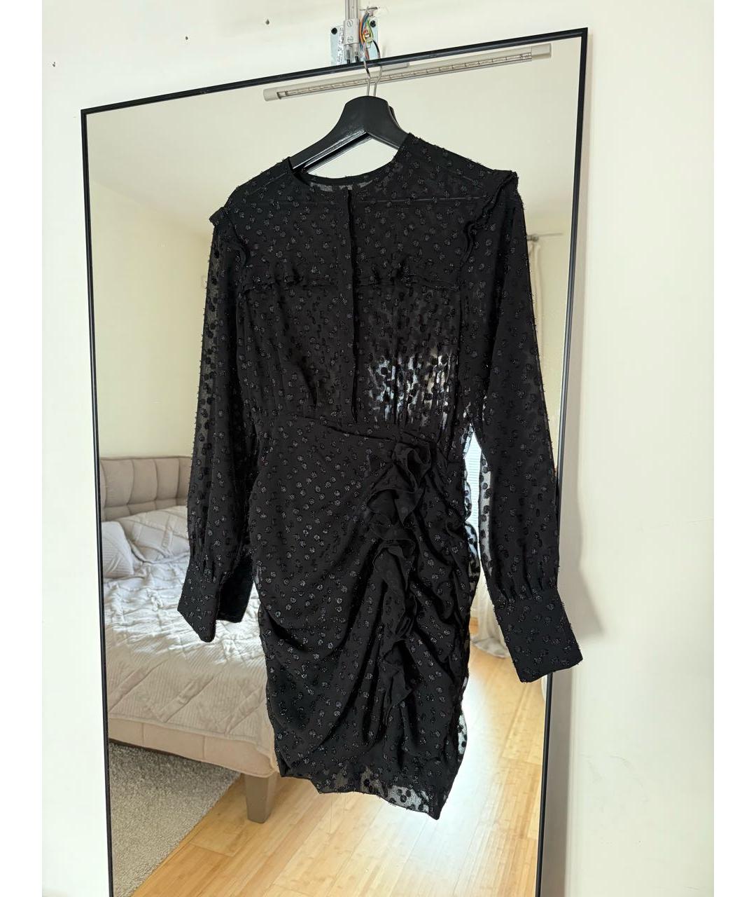 ISABEL MARANT Черное полиэстеровое коктейльное платье, фото 6