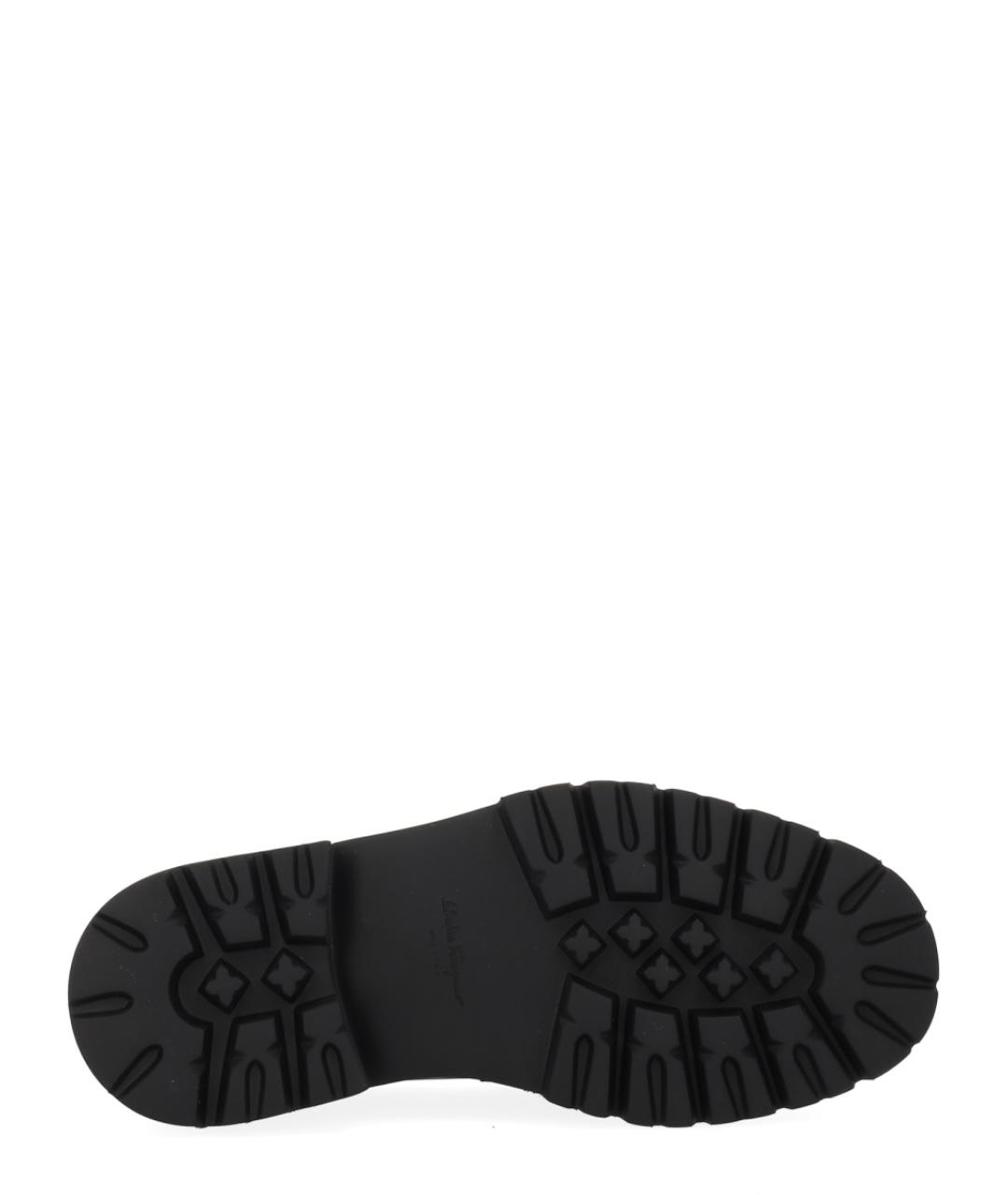 FERRAGAMO Черные кожаные лоферы, фото 6