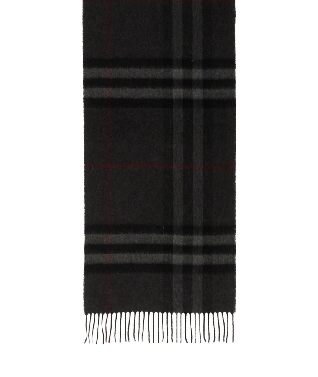 BURBERRY Черный кашемировый шарф, фото 3