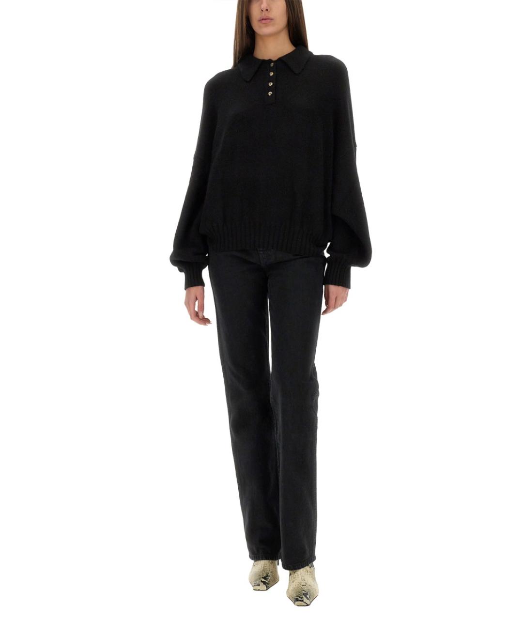 KHAITE Черные хлопковые прямые джинсы, фото 3