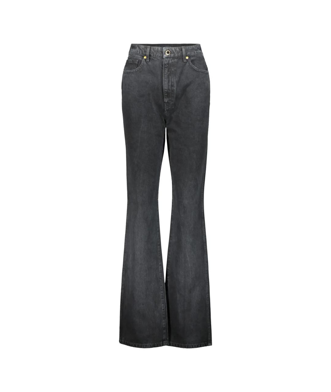 KHAITE Черные хлопковые прямые джинсы, фото 1