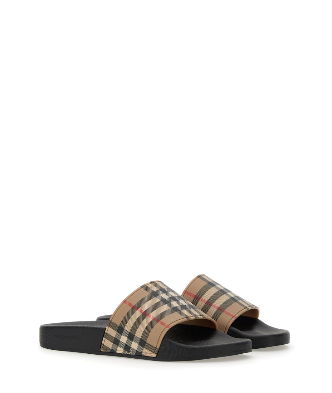 BURBERRY Мульти шлепанцы, фото 3