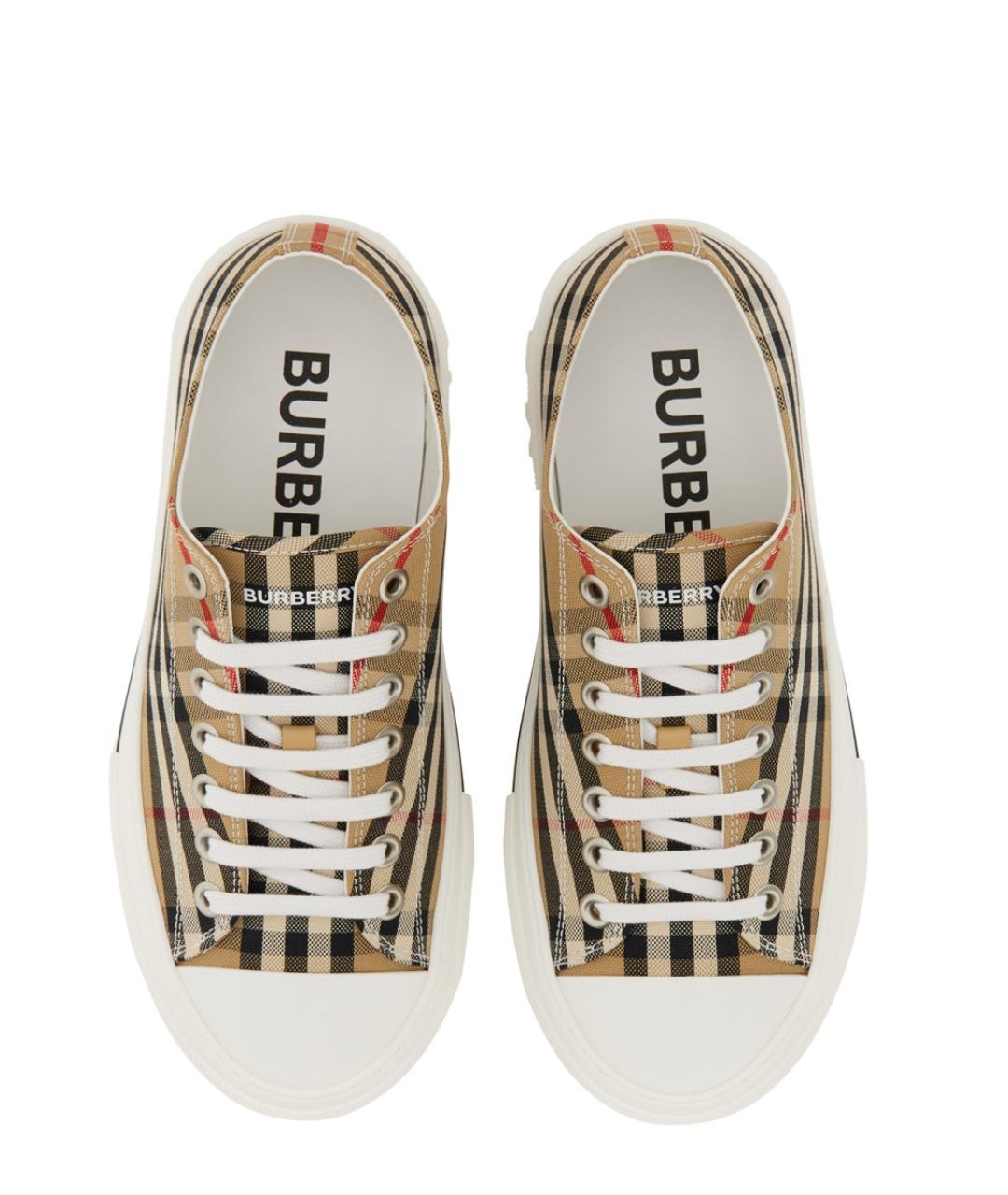 BURBERRY Мульти текстильные низкие кроссовки / кеды, фото 5