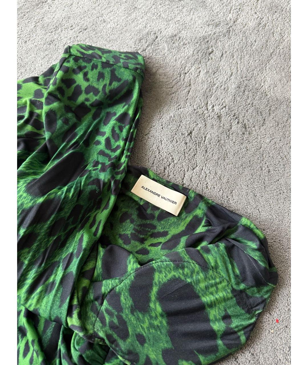 ALEXANDRE VAUTHIER Зеленые полиэстеровое коктейльное платье, фото 2