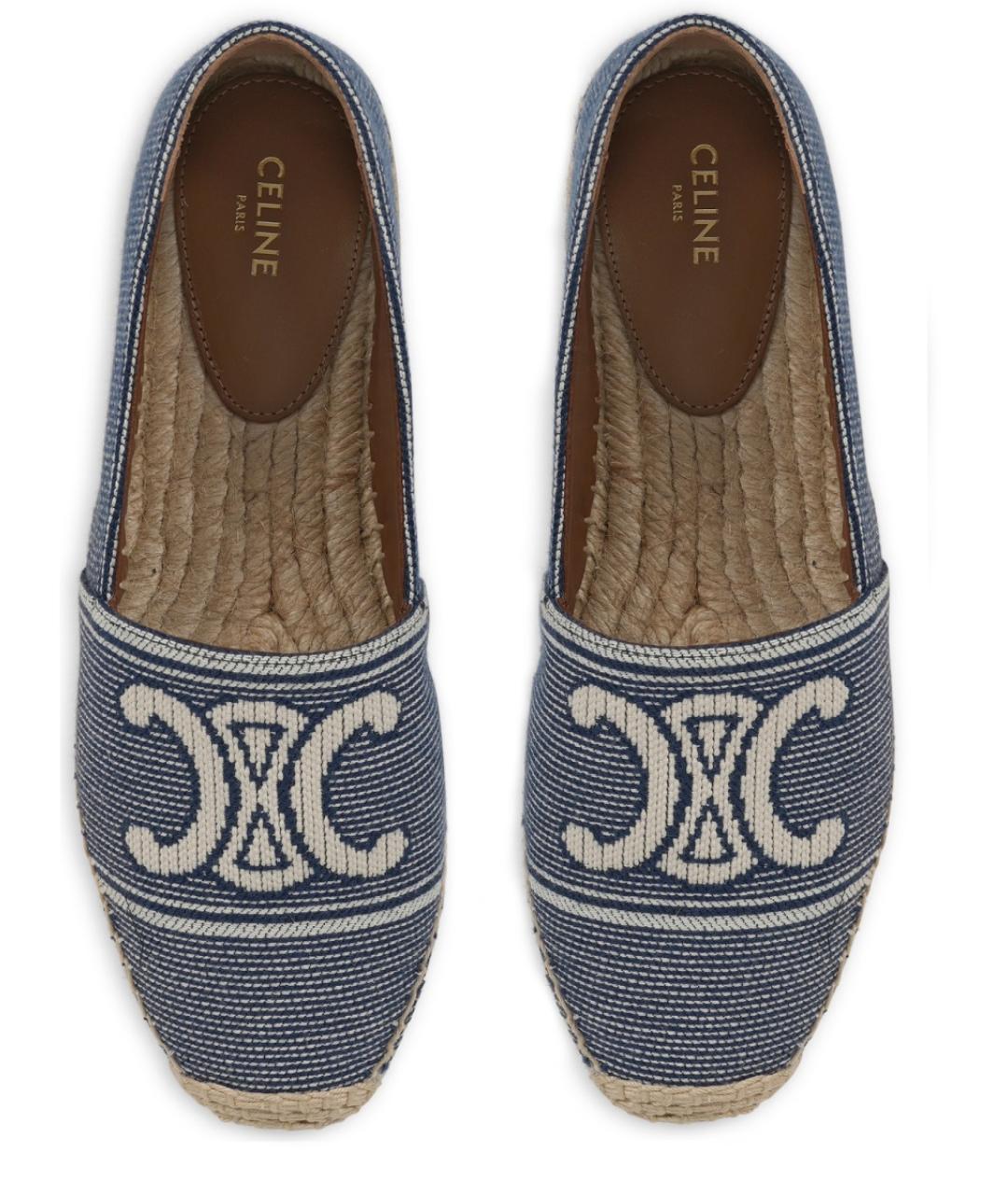 CELINE Синие текстильные эспадрильи, фото 5