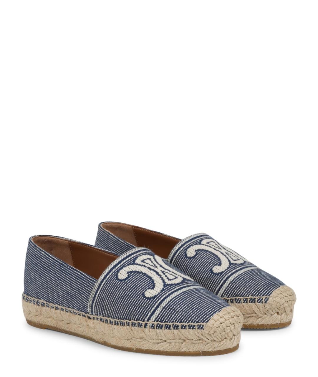 CELINE Синие текстильные эспадрильи, фото 2