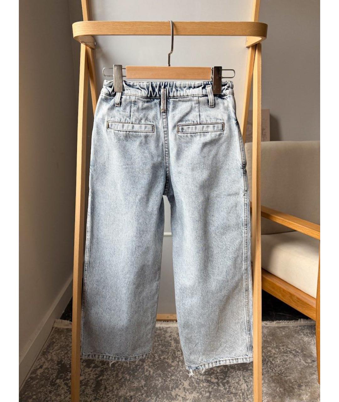 BRUNELLO CUCINELLI Голубые деним детские джинсы, фото 2