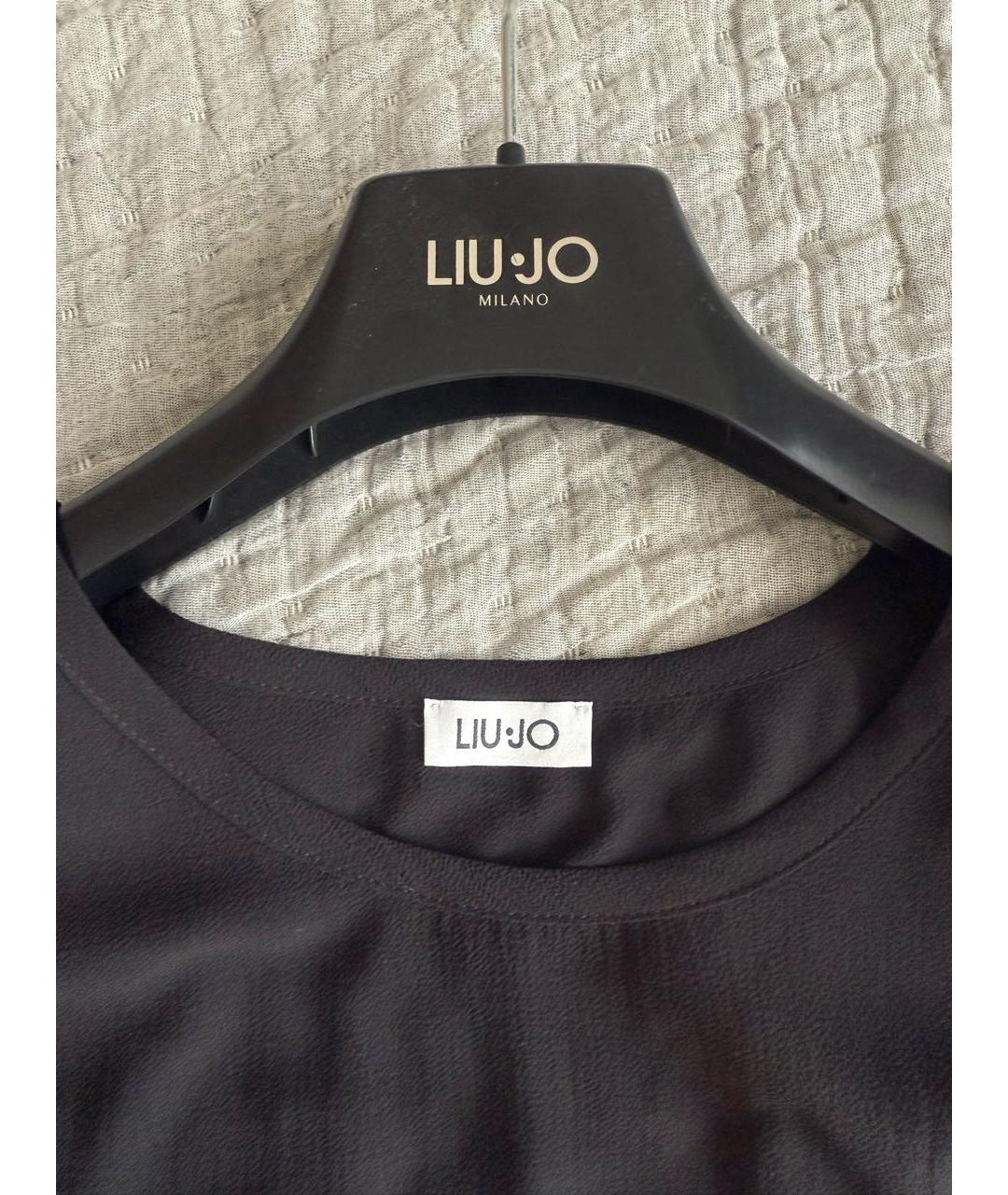 LIU JO Черное полиэстеровое вечернее платье, фото 7