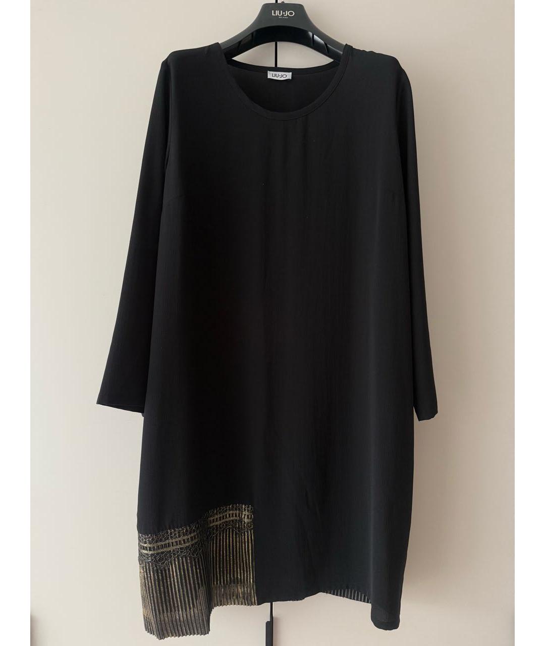 LIU JO Черное полиэстеровое вечернее платье, фото 8