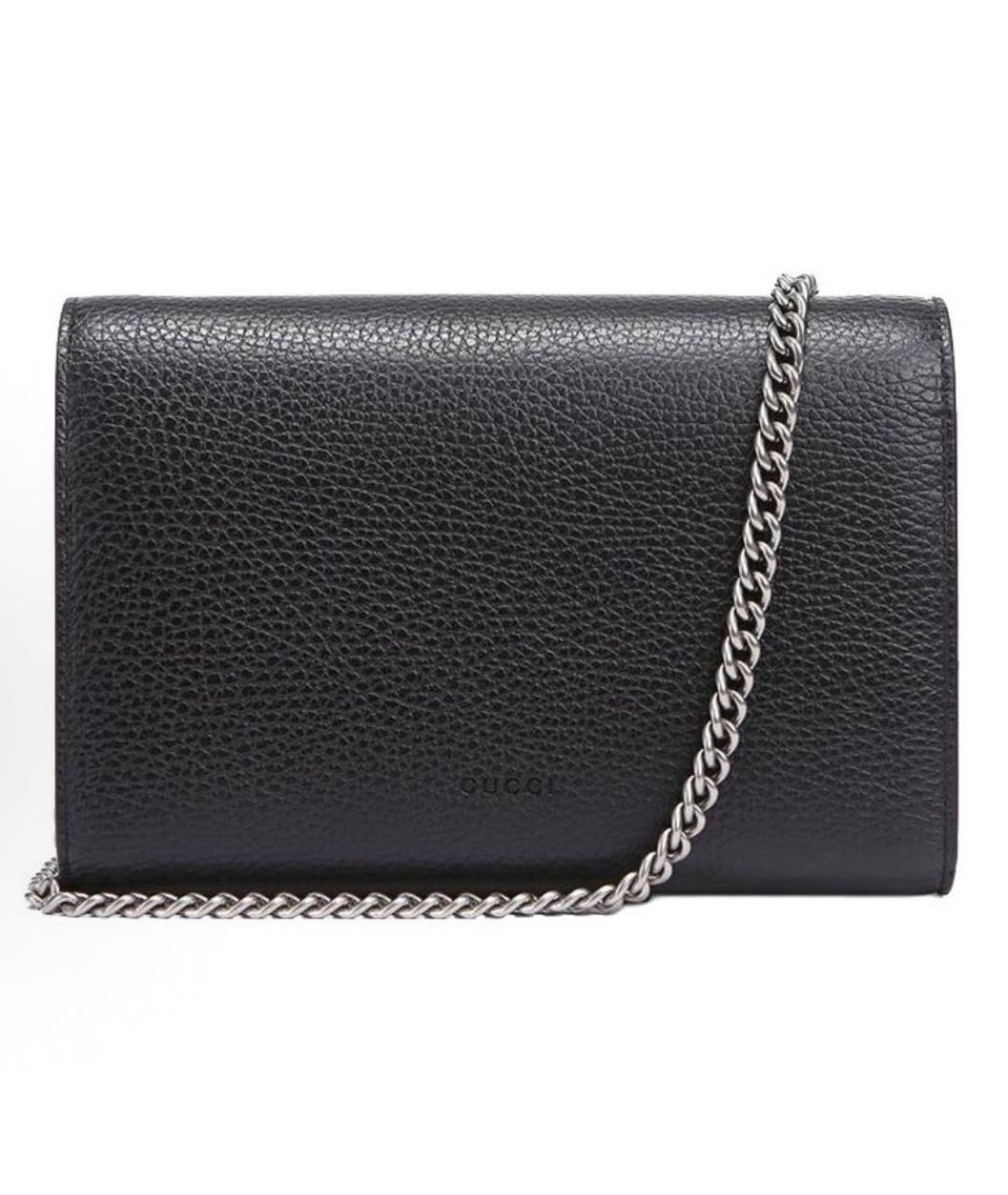 GUCCI Черная кожаная сумка через плечо, фото 3