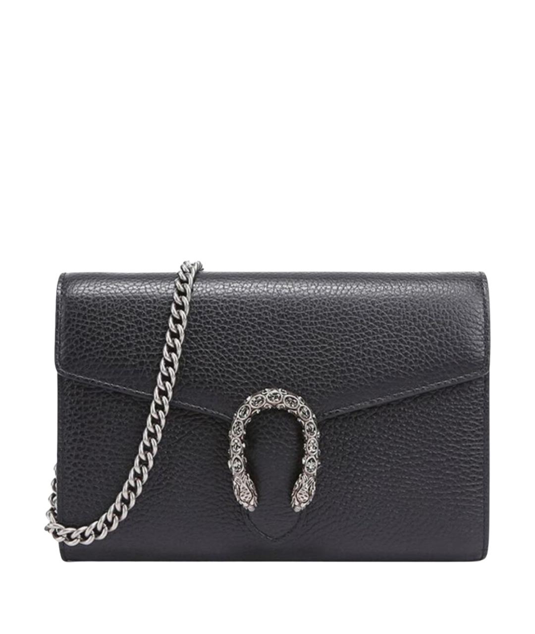 GUCCI Черная кожаная сумка через плечо, фото 1