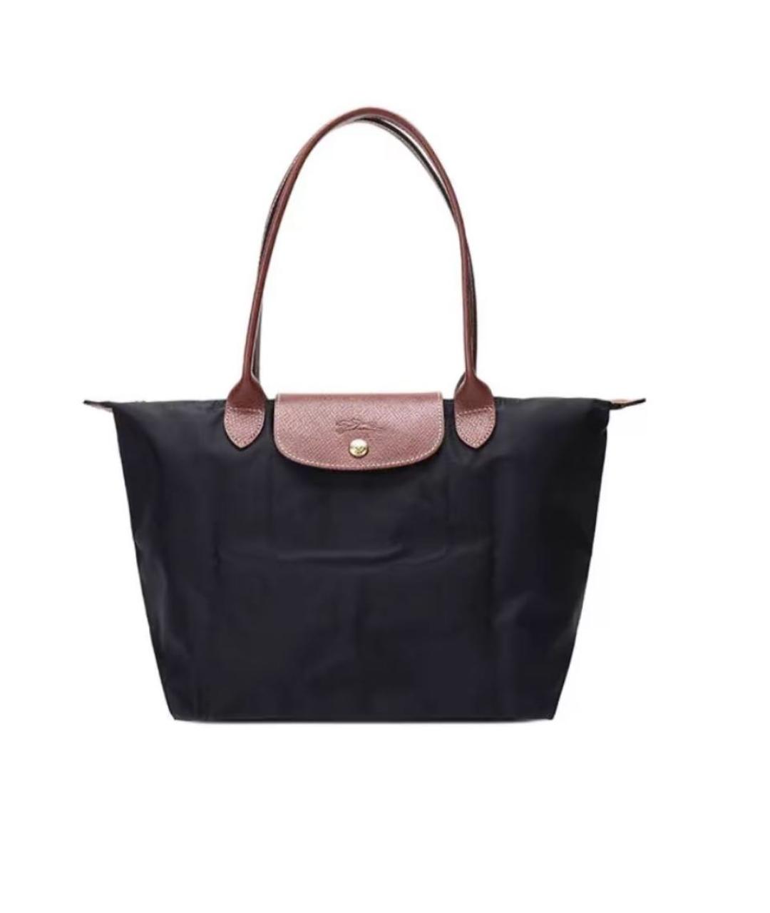 LONGCHAMP Черная тканевая сумка с короткими ручками, фото 9