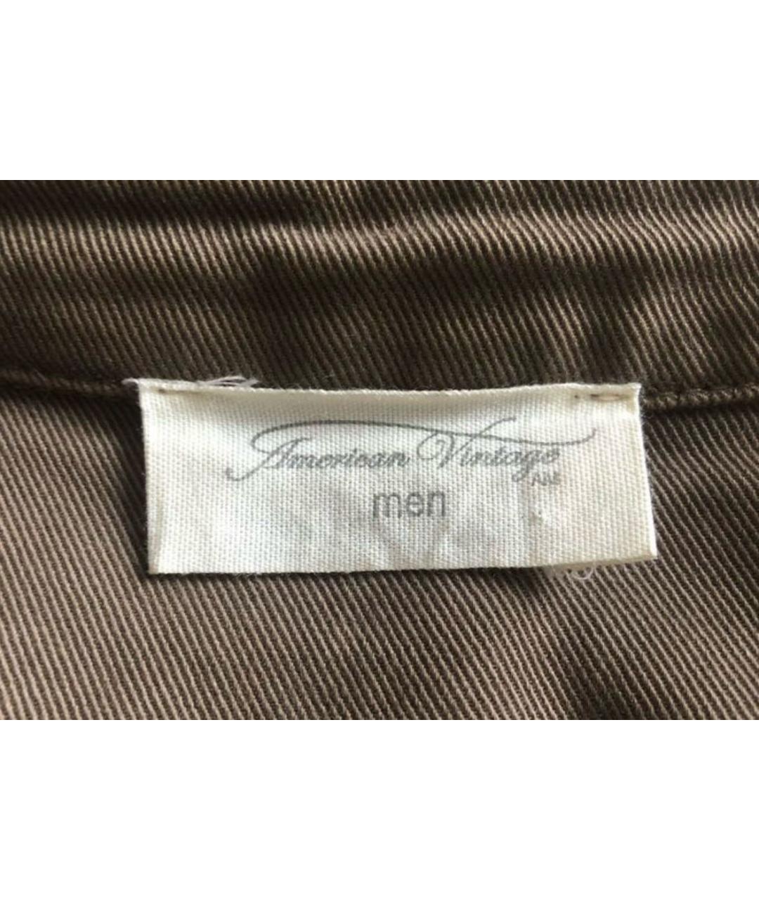 American vintage Хаки хлопковый тренч / плащ, фото 3