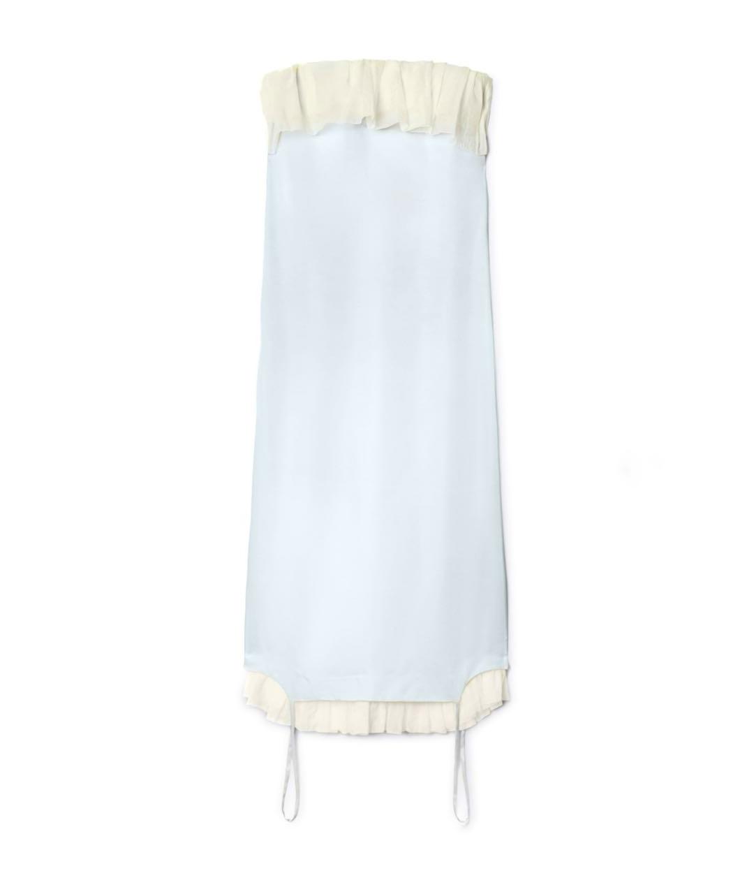 OFF-WHITE Голубое шелковое вечернее платье, фото 1