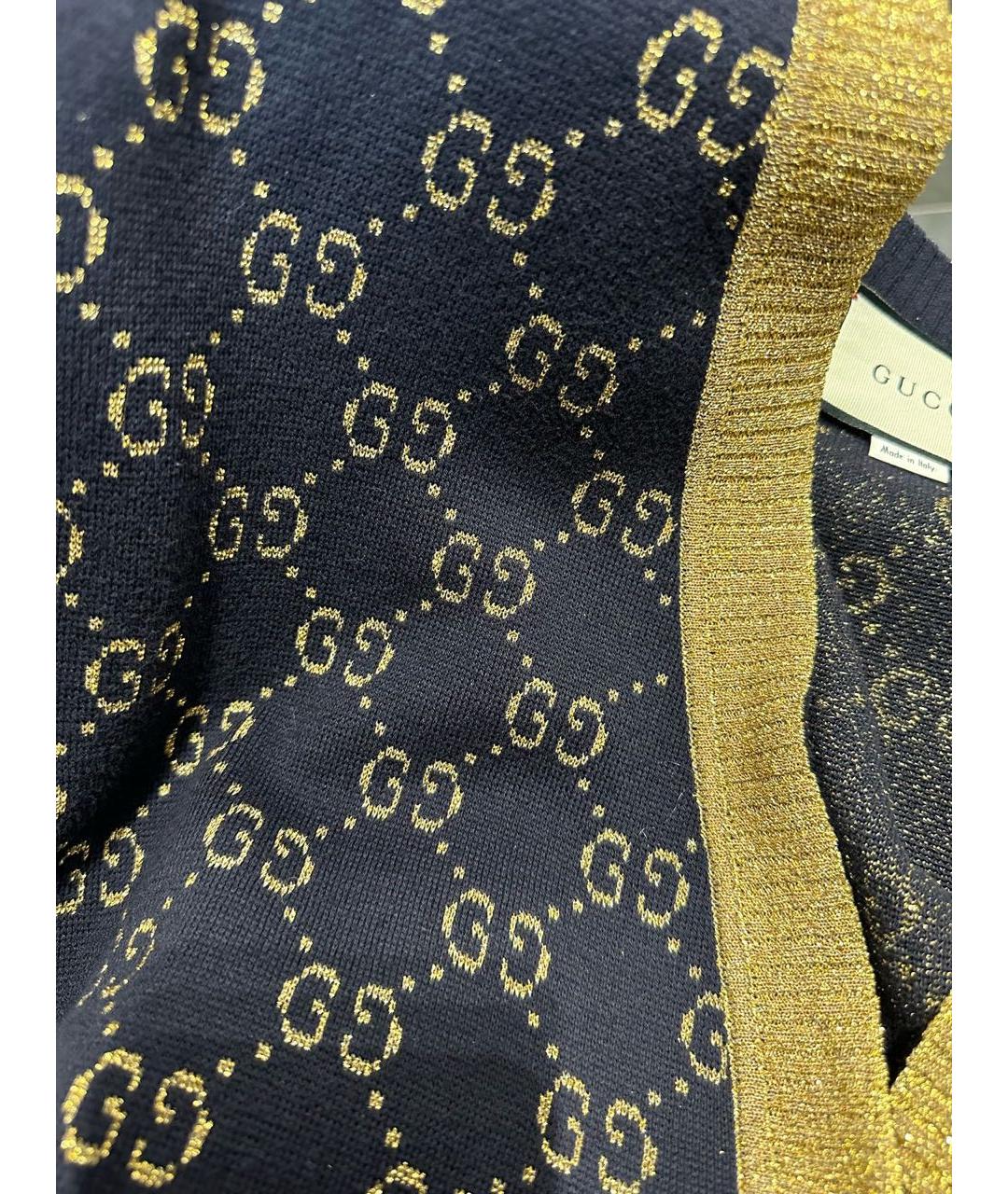 GUCCI Темно-синий хлопковый кардиган, фото 3